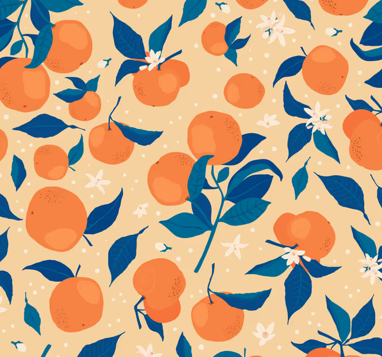 Set of oranges roller blind for kitchen window - TenStickers