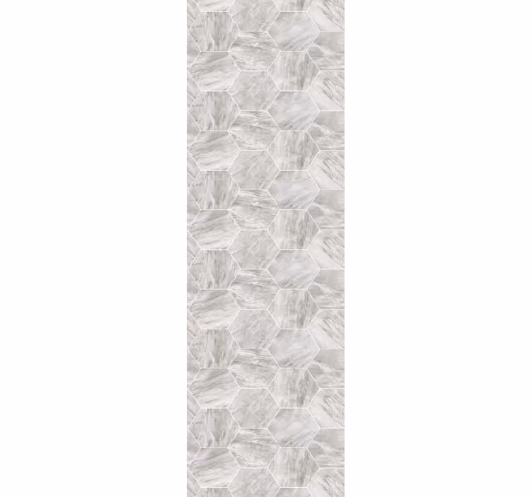 Dining room roller blinds in gold marble hexagon - TenStickers