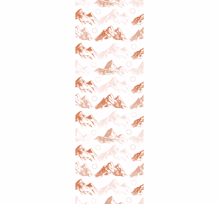 Dining room roller blinds with terracotta mountains design - TenStickers