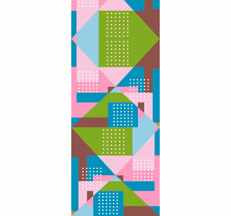 Dining room roller blinds in pastel geometric design - TenStickers