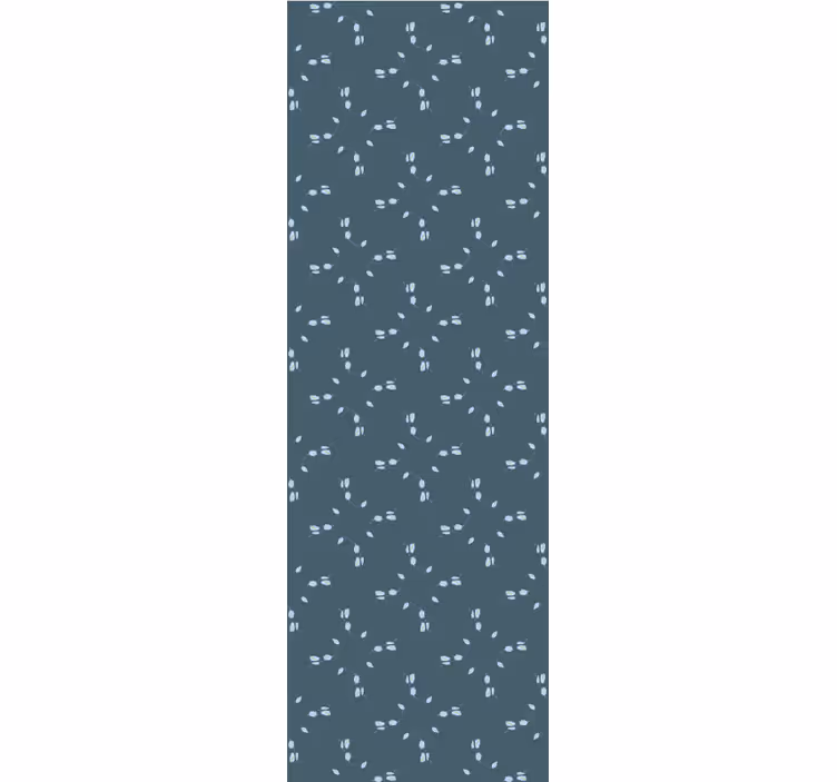 Dining room roller blinds with blue magnolia pattern - TenStickers