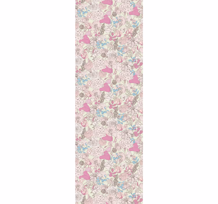 Floral grandmillenial style dining room roller blinds - TenStickers