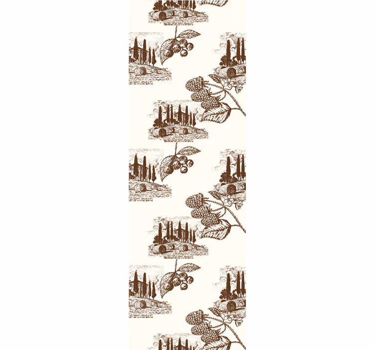 Dining room roller blinds french provincial pattern - TenStickers