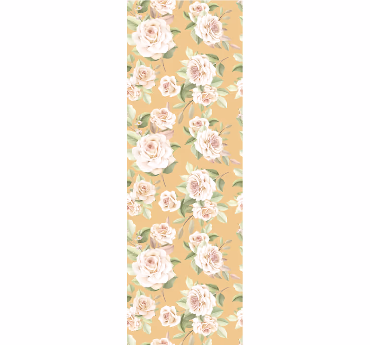 Dining room roller blinds in french provincial roses pattern - TenStickers
