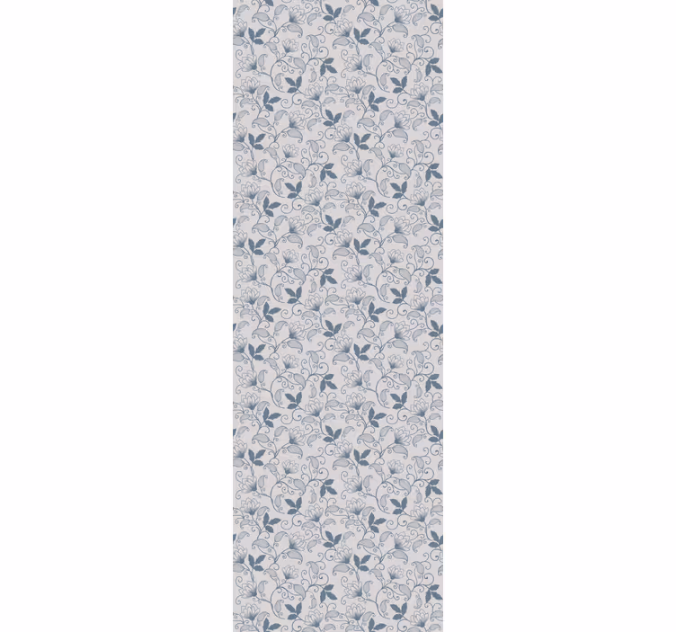 Dining room roller blinds floral blue hamptons design - TenStickers