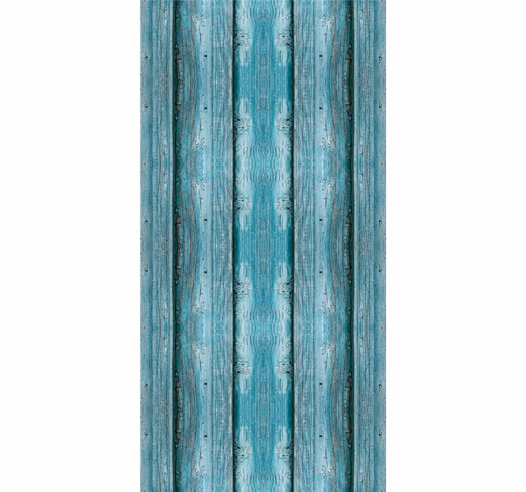 Dining room roller blinds blue wood texture effect - TenStickers