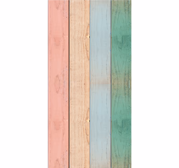 Dining room roller blinds with colorful wood texture - TenStickers