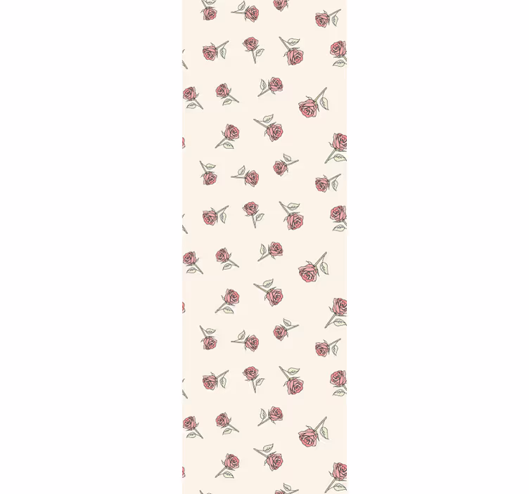 Dining room roller blinds with romantic vintage roses - TenStickers