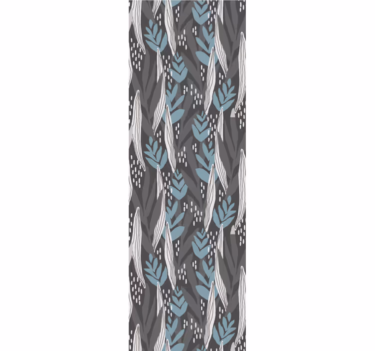 Dining room roller blinds floral gray watercolor - TenStickers