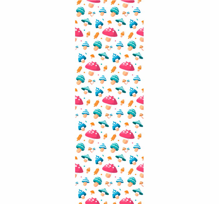 Dining room roller blinds multicolour mushrooms - TenStickers