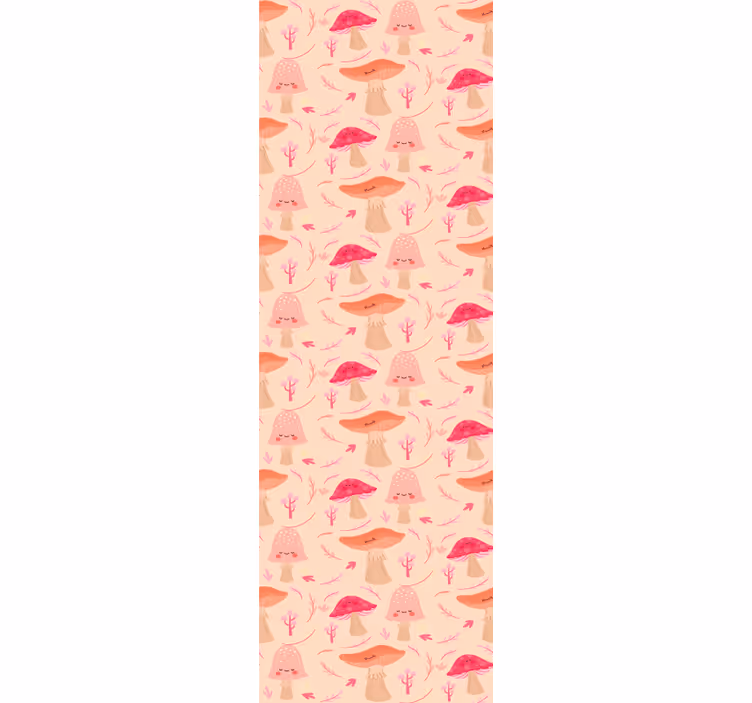 Dining room roller blinds with joyful classic mushrooms - TenStickers