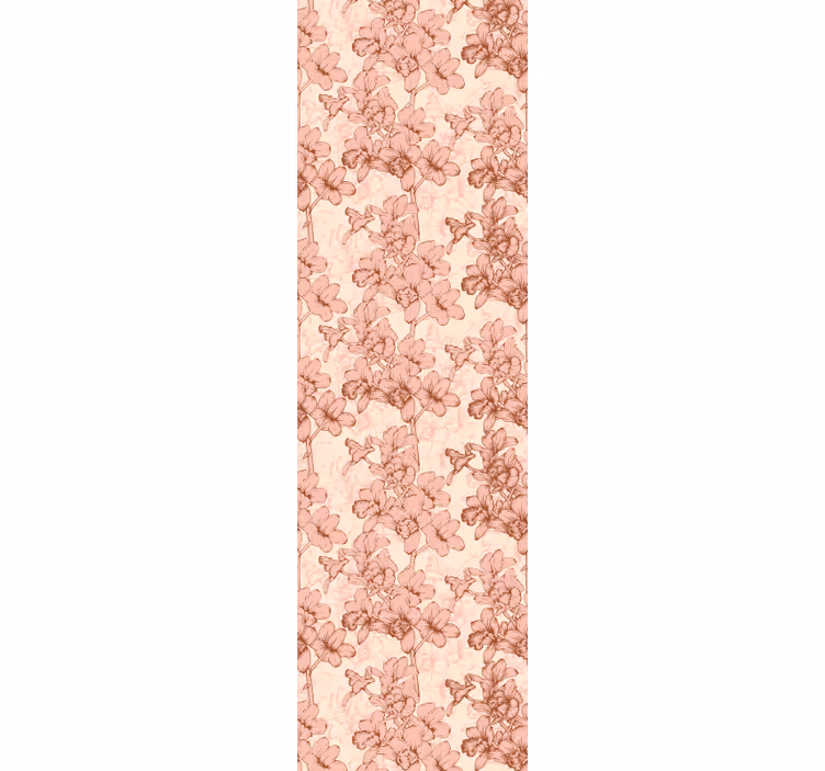 Dining room roller blinds vintage 3d floral design - TenStickers