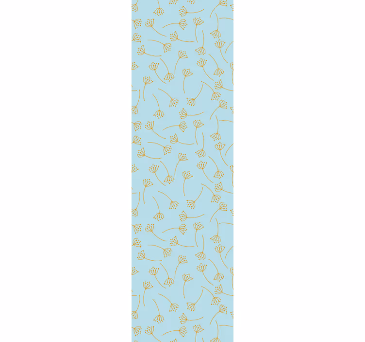 Dining room roller blinds blue nordic plants - TenStickers