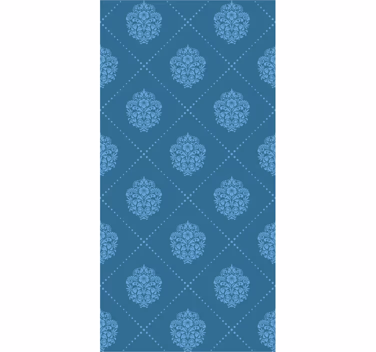 Dining room roller blinds floral diamond design - TenStickers