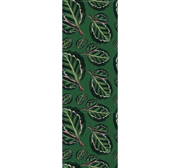 Green maranta dining room roller blinds - TenStickers