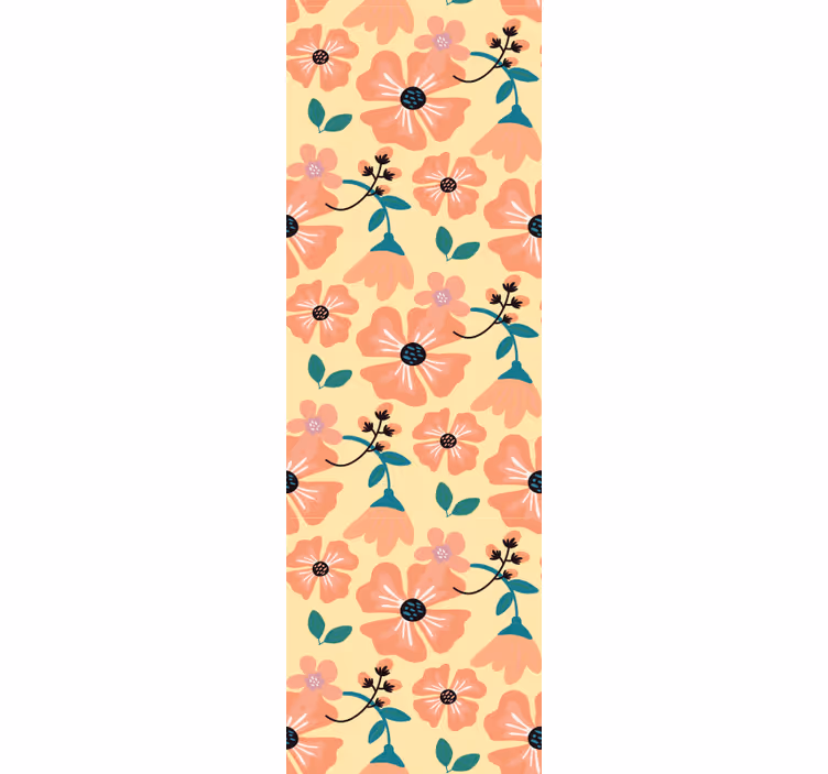 Orange runflowers dining room roller blinds - TenStickers