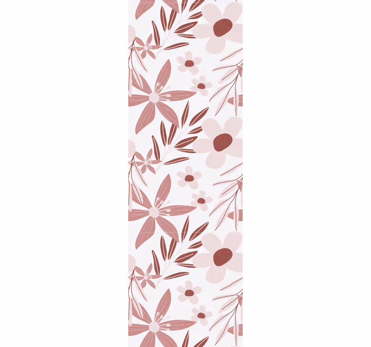 Dining room roller blinds pink daisy flowers - TenStickers