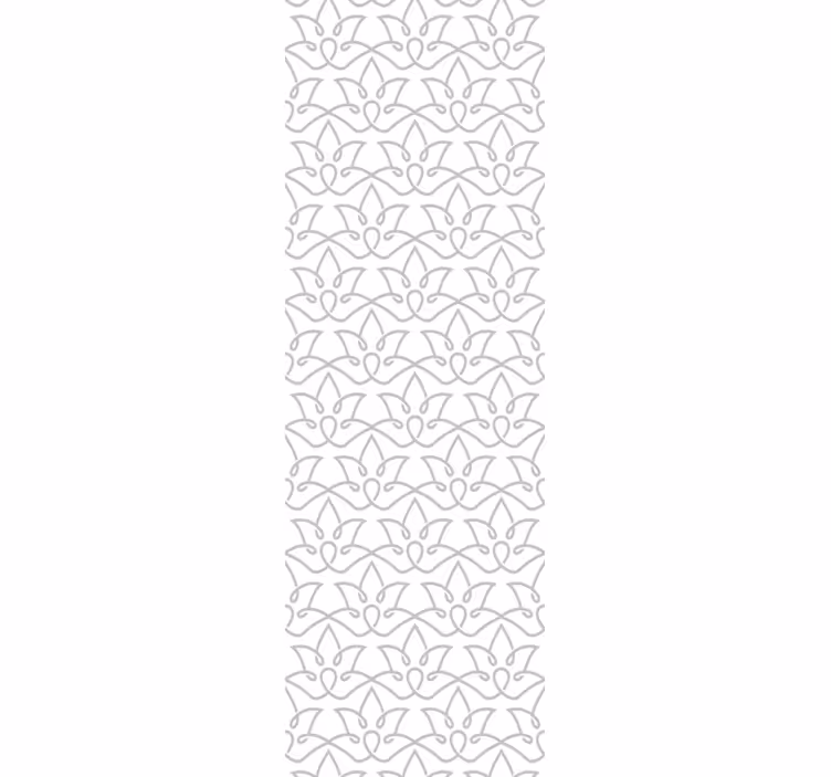 Dining room roller blinds modern floral gray design - TenStickers