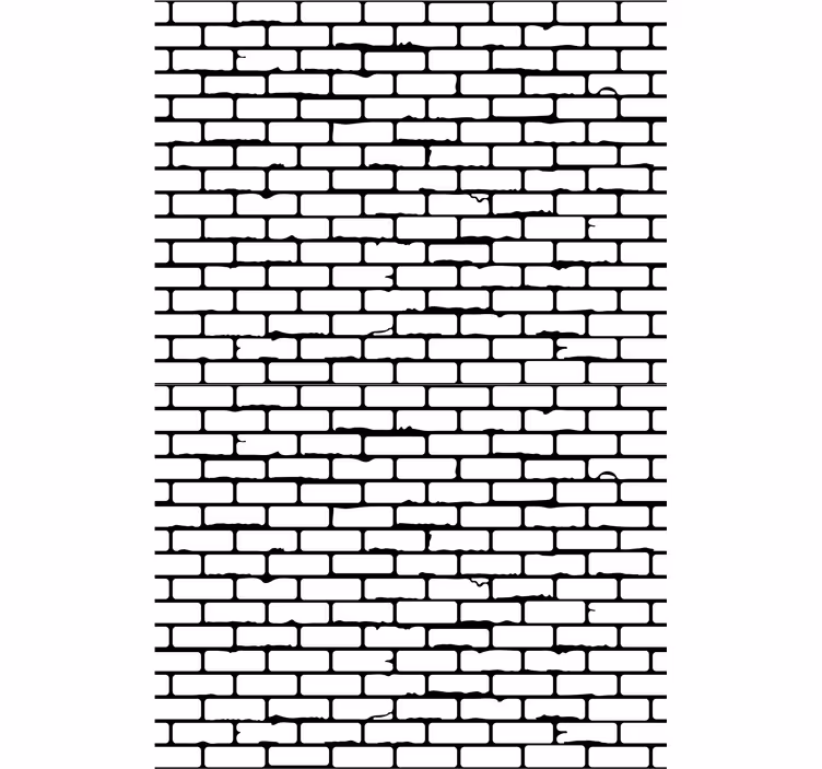 Dining room roller blinds white aged brick pattern - TenStickers