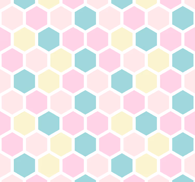 Dining room roller blinds in geometric pastels - TenStickers