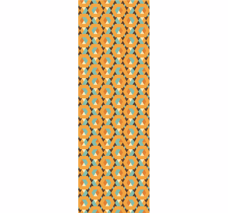 Dining room roller blinds geometric soft shapes - TenStickers