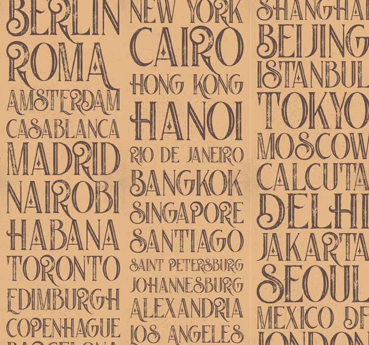 Dining room roller blinds urban landscapes - TenStickers