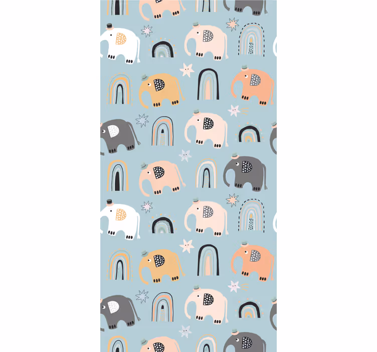 Kids roller blind elephant rainbow designs - TenStickers