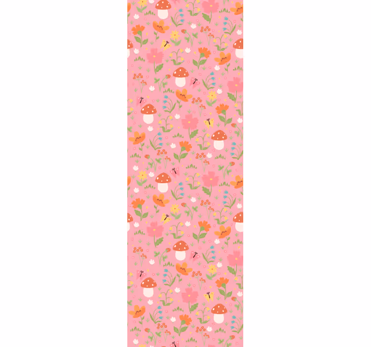 Kids roller blind floral mushroom design - TenStickers