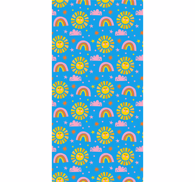 Kids roller blind playful rainbows - TenStickers