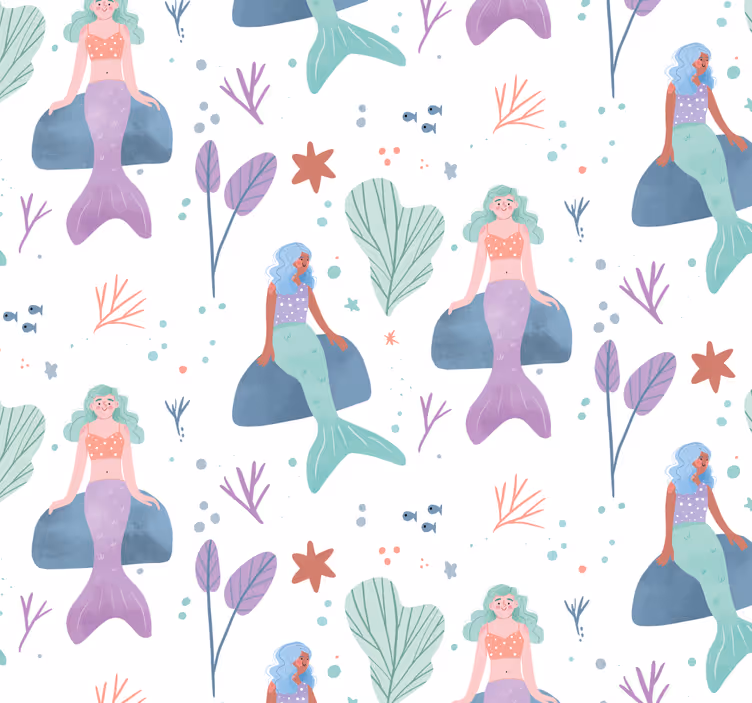 Kids roller blind mermaid fantasy - TenStickers
