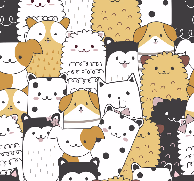 Kids roller blind cute dog pattern - TenStickers
