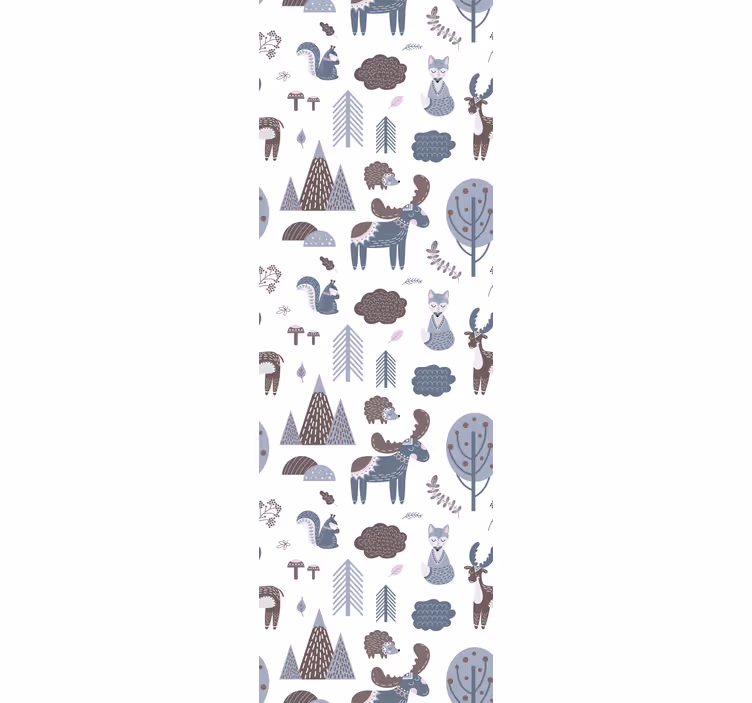 Kids roller blind nordic animals - TenStickers