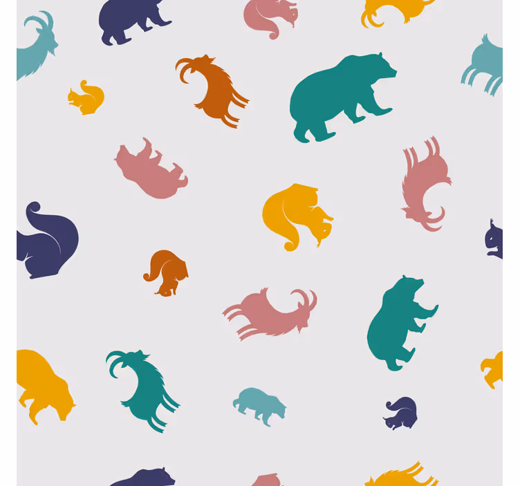 Kids roller blind with chamois and bears pattern - TenStickers
