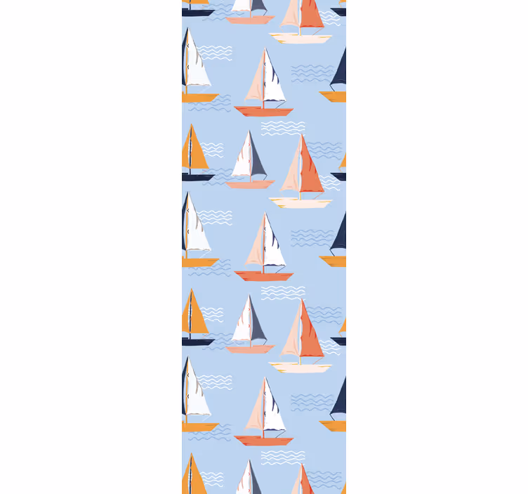 Kids roller blind with happy sailboat design - TenStickers