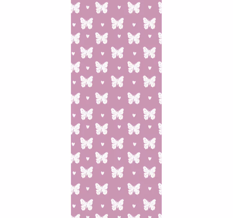 Kids roller blind in pink flying butterfly pattern - TenStickers