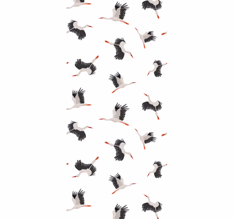Kids roller blind with flying storks pattern - TenStickers