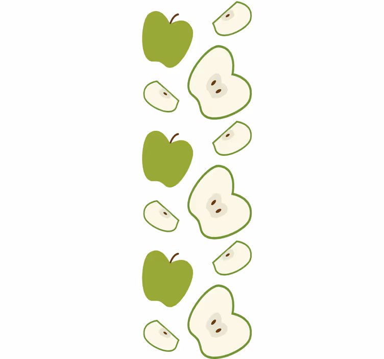 Kids roller blind happy green apples - TenStickers