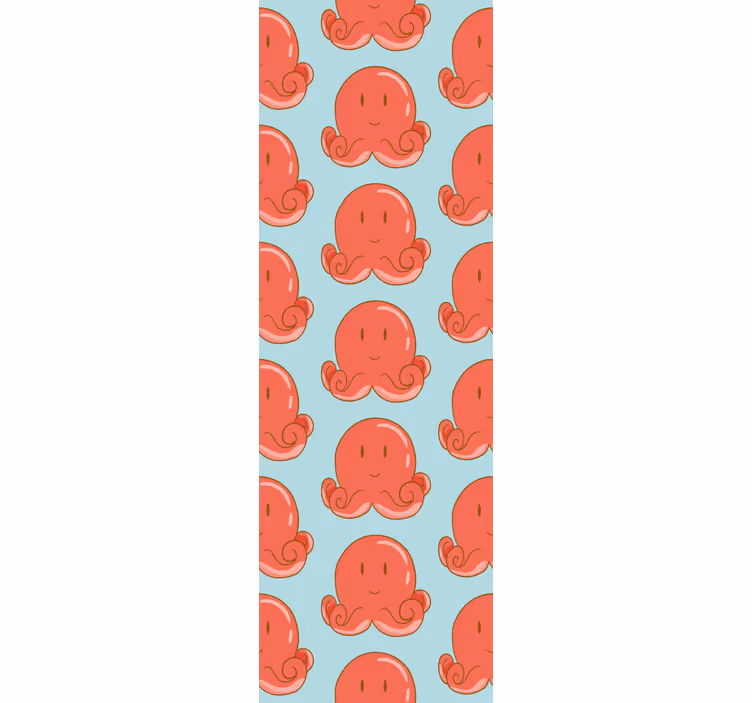 Kids roller blind red octopus design - TenStickers