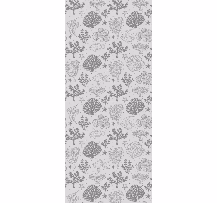 Kids roller blind vintage sea animals pattern - TenStickers
