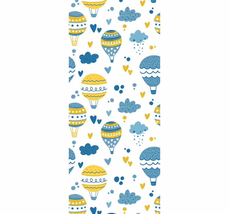 Kids roller blind with colorful balloons and clouds - TenStickers