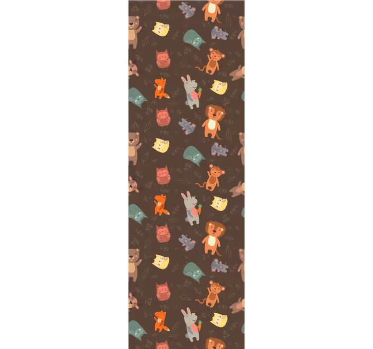Kids roller blind cute wild animals and owls - TenStickers