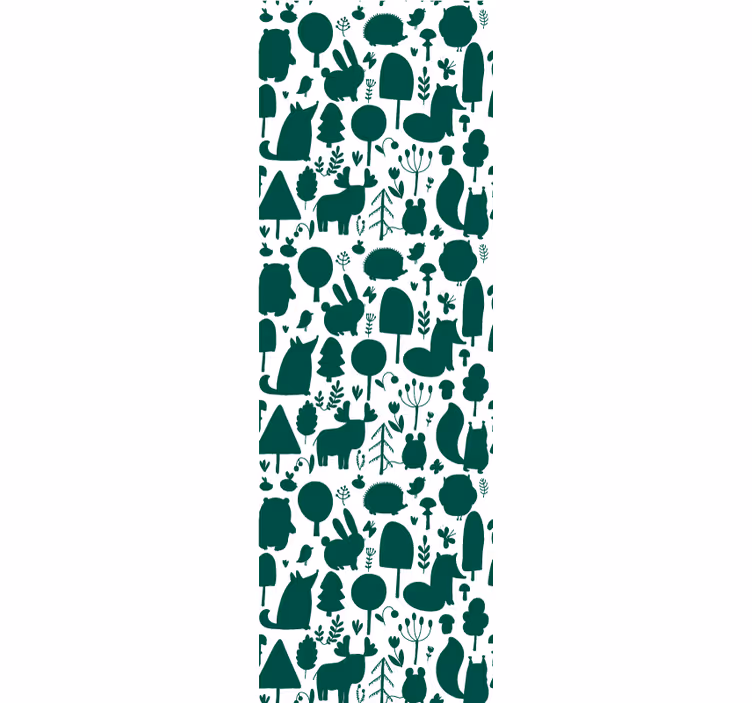 Kids roller blind forest animal silhouettes - TenStickers
