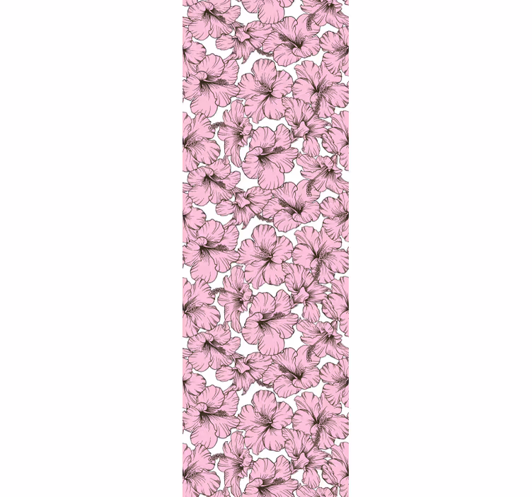 Kids roller blind pink flower hibiscus design - TenStickers