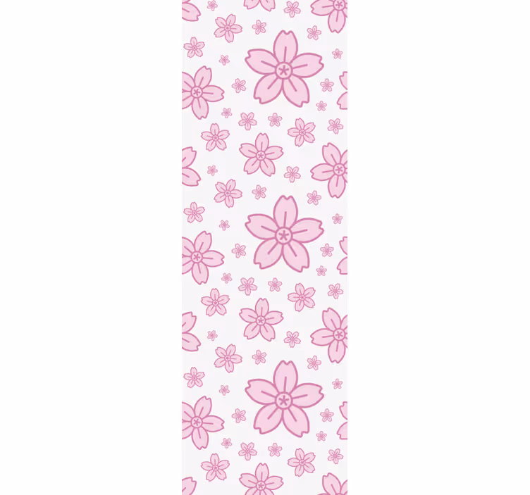Kids roller blind with pink cute little flowers - TenStickers