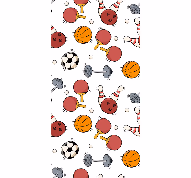Kids roller blind with doodle sports designs - TenStickers