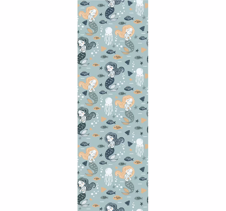 Kids roller blind blue magic mermaid pattern - TenStickers