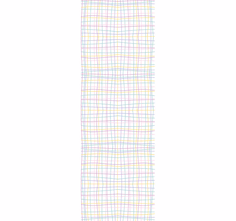 Kids roller blind pastel colors cute grid pattern - TenStickers