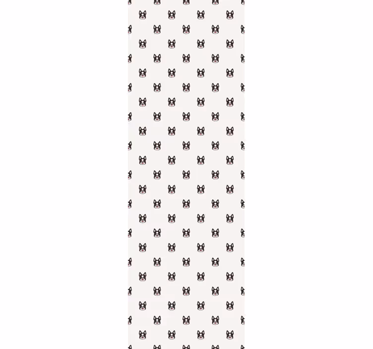 Kids roller blind french bulldog cartoon design - TenStickers