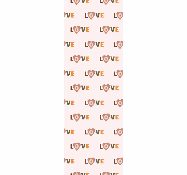 Kids roller blind love word pastel design - TenStickers