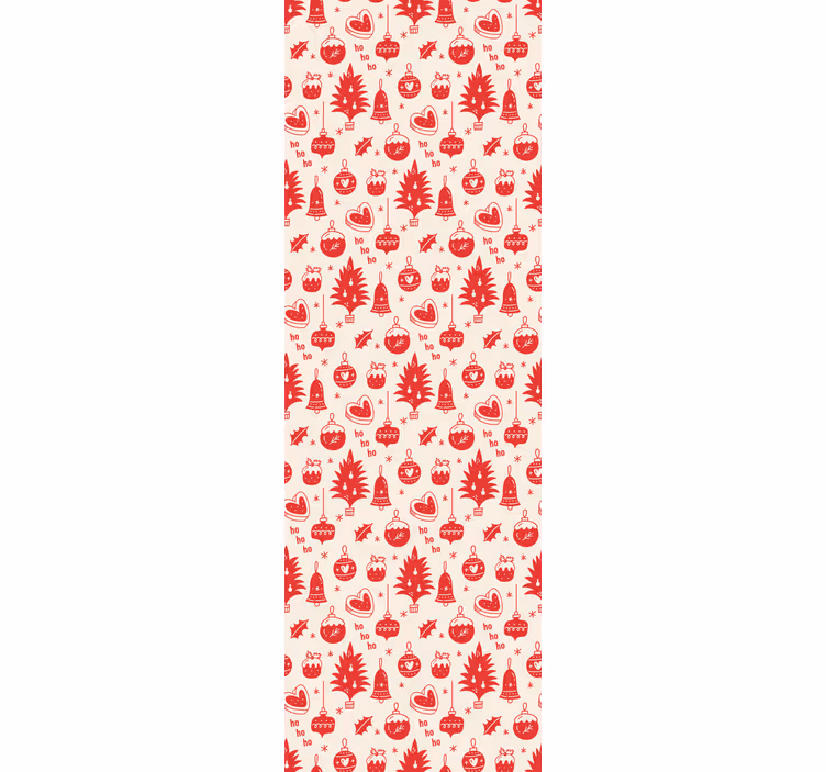 Kids roller blind cute red and pink christmas design - TenStickers